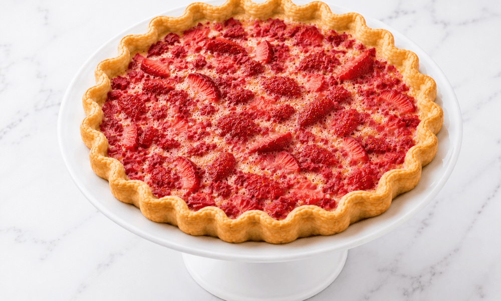 Tarta z rabarbarem i truskawkami
