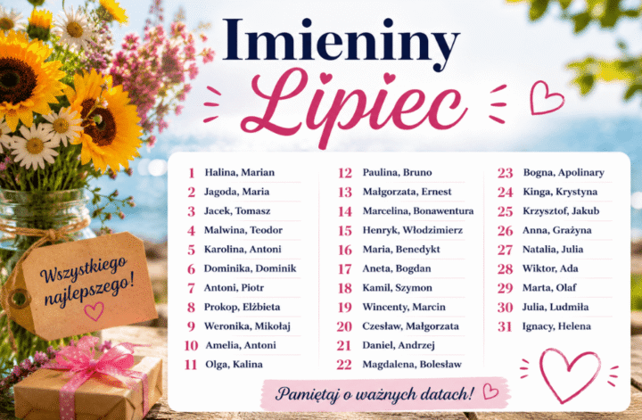 imieniny lipiec
