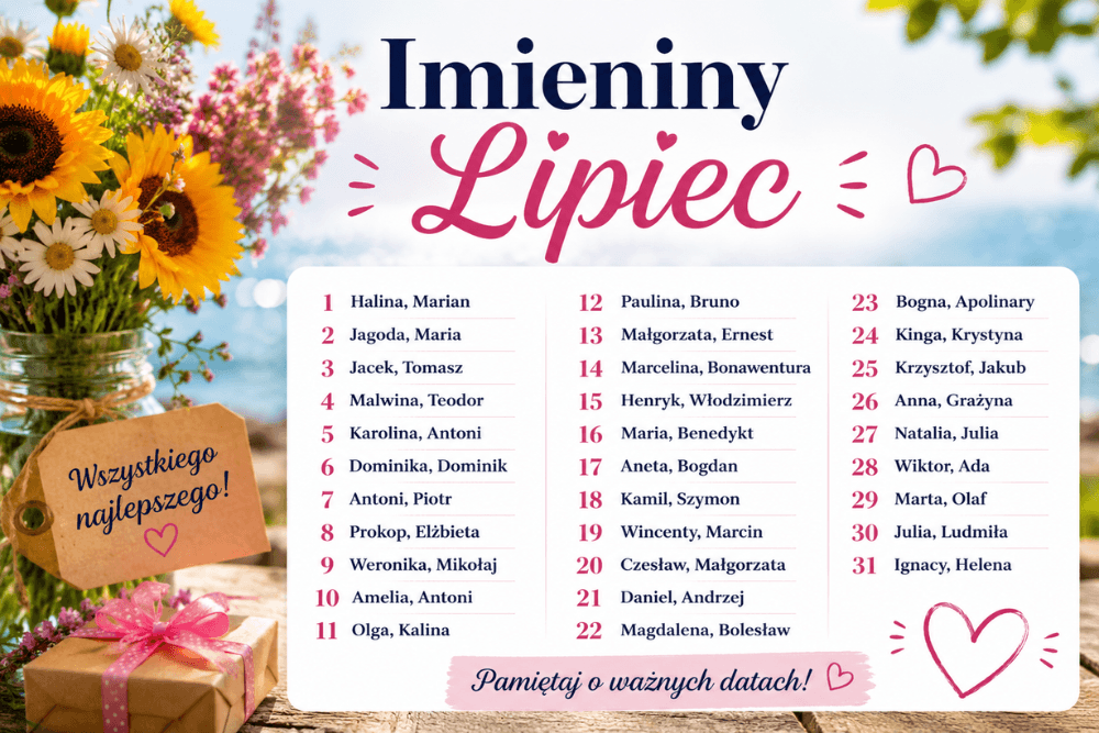imieniny lipiec