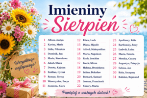 imieniny sierpień