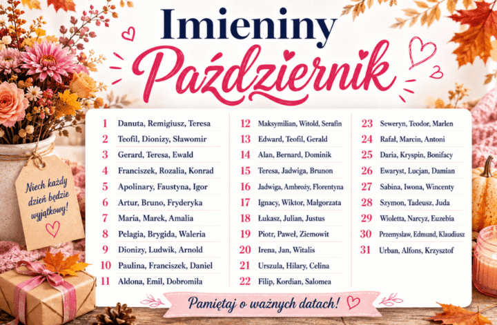 Imieniny październik
