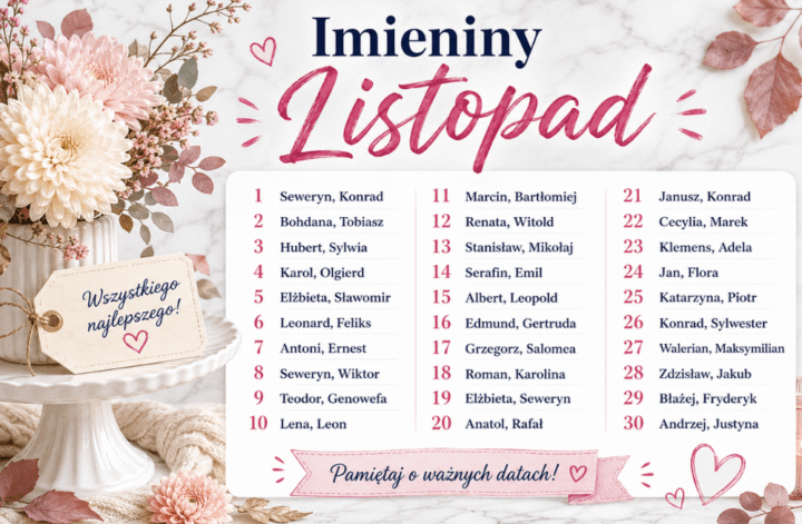 imieniny listopad