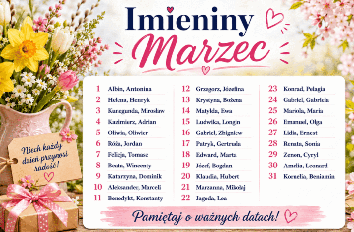 imieniny marzec