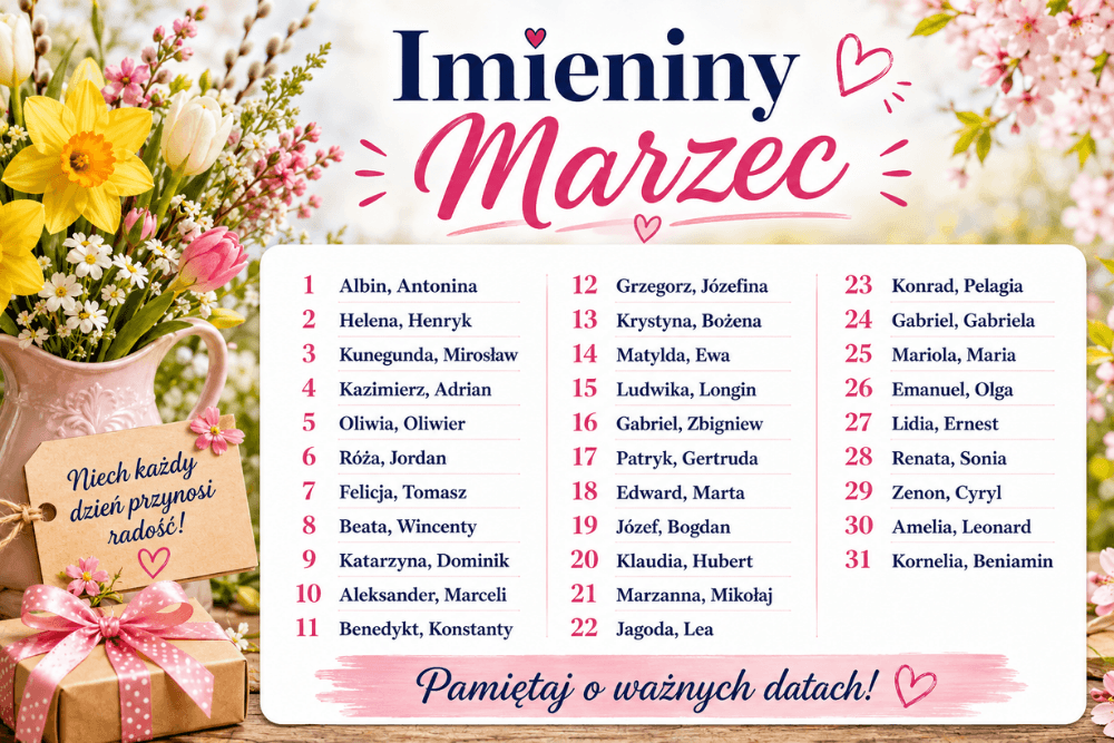 imieniny marzec