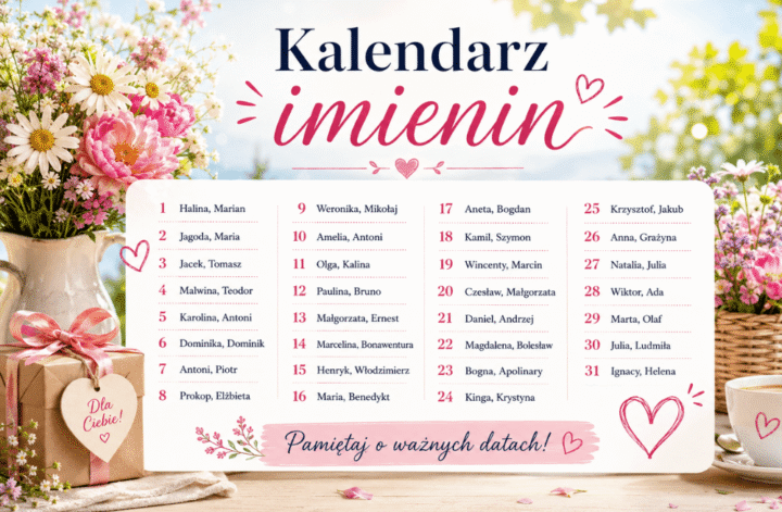 kalendarz imieninami