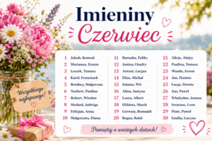 Imieniny czerwiec