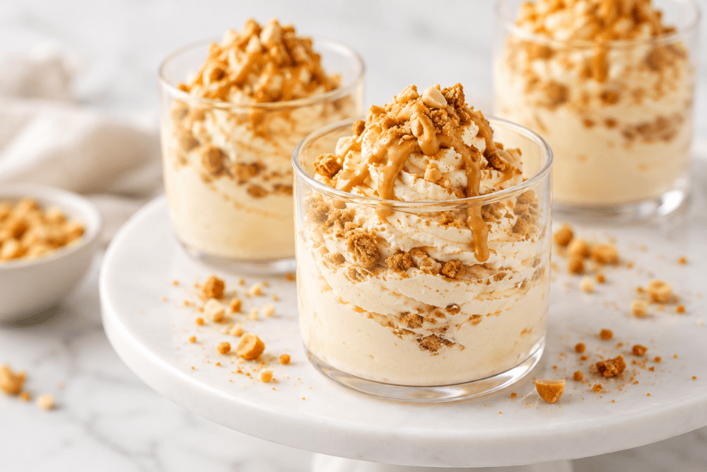 keto deser z mascarpone i masłem orzechowym
